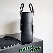 Bottega Veneta Arco Intrecciato Leather Black Tote Bag 38x10x28CM - 6