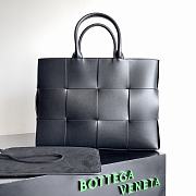 Bottega Veneta Arco Intrecciato Leather Black Tote Bag 38x10x28CM - 3