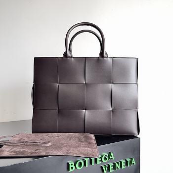 Bottega Veneta Arco Intrecciato Leather Brown Tote Bag 38x10x28CM