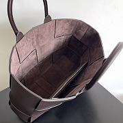 Bottega Veneta Arco Intrecciato Leather Brown Tote Bag 38x10x28CM - 5