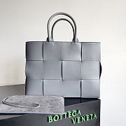 Bottega Veneta Arco Intrecciato Leather Grey Tote Bag 38x10x28CM - 1