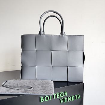 Bottega Veneta Arco Intrecciato Leather Grey Tote Bag 38x10x28CM