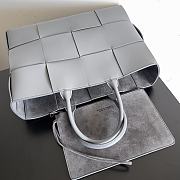 Bottega Veneta Arco Intrecciato Leather Grey Tote Bag 38x10x28CM - 4