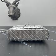 Bottega Veneta Bang Bang Vanity Case Silver Size 22×12.5×5cm - 5