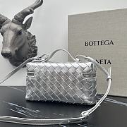 Bottega Veneta Bang Bang Vanity Case Silver Size 22×12.5×5cm - 3