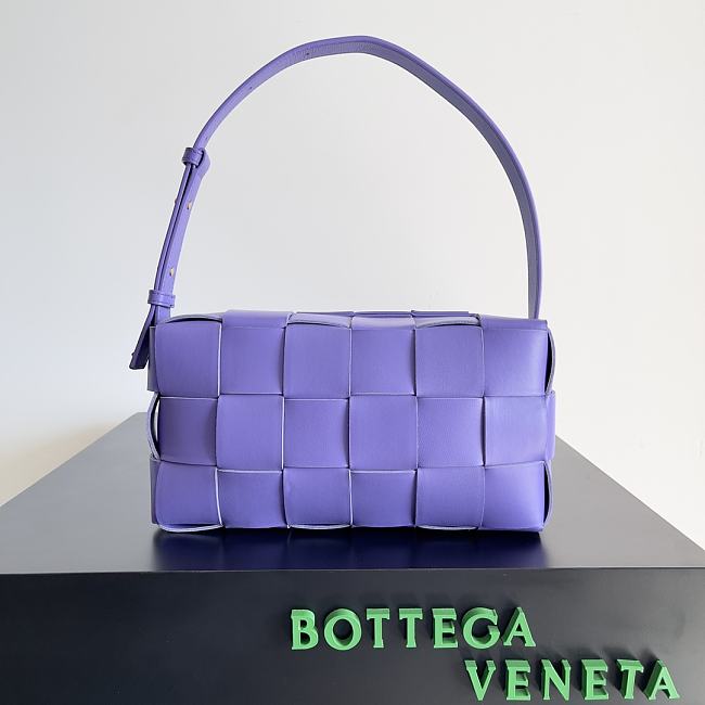 Bottega Veneta Brick Cassette Purple Bag Size 24x14x10CM - 1
