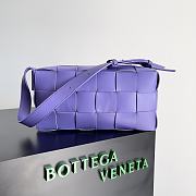 Bottega Veneta Brick Cassette Purple Bag Size 24x14x10CM - 6