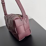 Bottega Veneta Brick Cassette Burgundy Bag Size 24x14x10CM - 5