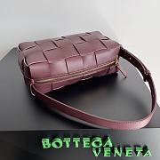 Bottega Veneta Brick Cassette Burgundy Bag Size 24x14x10CM - 3