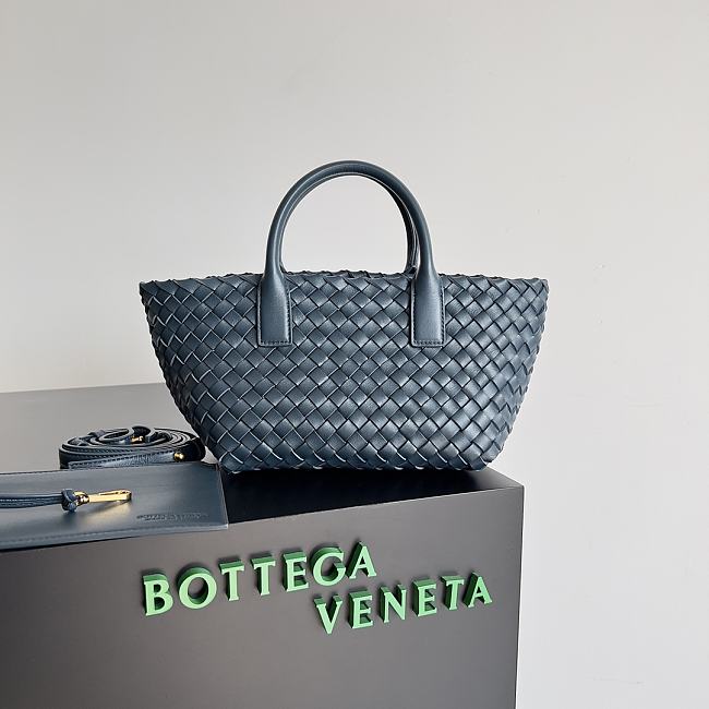Bottega Veneta Cabat Navy Bag Size 22x7x16CM - 1