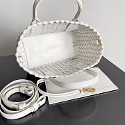 Bottega Veneta Cabat White Heart Bag Size 22x7x16CM - 5