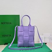 Bottega Veneta Cassette Tote Purple Bag Size 22x16x5cm - 2