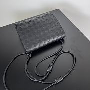 Bottega Veneta Crossbody Black Bag Size 19x16x6CM - 6