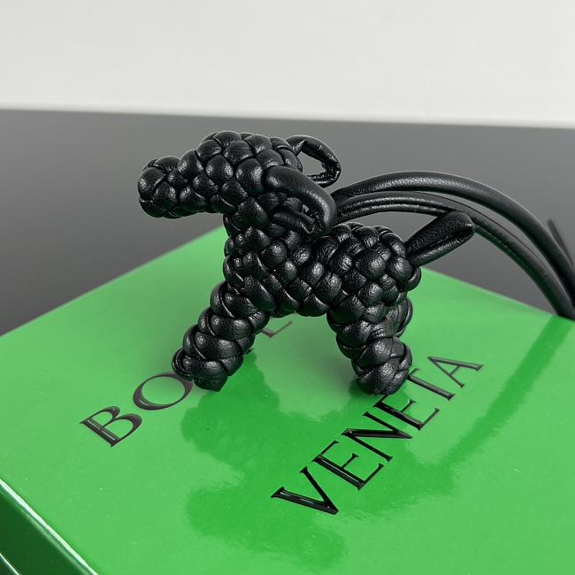 Bottega Veneta Dog Charm Black Size 8x7x2cm - 1