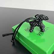 Bottega Veneta Dog Charm Black Size 8x7x2cm - 5