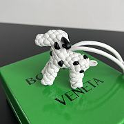 Bottega Veneta Dog Charm White Black Size 8x7x2cm - 1