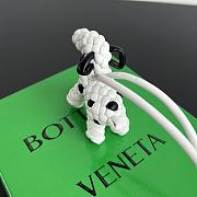 Bottega Veneta Dog Charm White Black Size 8x7x2cm - 5