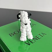 Bottega Veneta Dog Charm White Black Size 8x7x2cm - 4