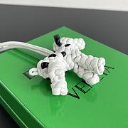 Bottega Veneta Dog Charm White Black Size 8x7x2cm - 3