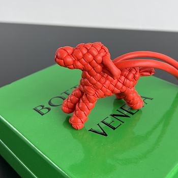Bottega Veneta Dog Charm Red Size 8x7x2cm