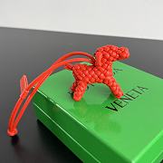 Bottega Veneta Dog Charm Red Size 8x7x2cm - 6