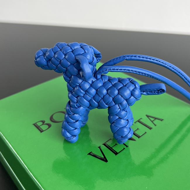 Bottega Veneta Dog Charm Blue Size 8x7x2cm - 1