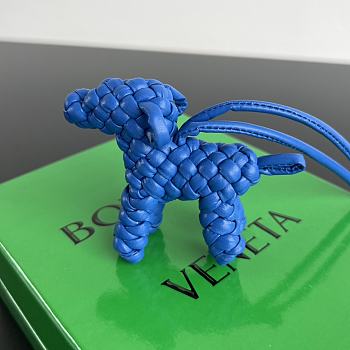 Bottega Veneta Dog Charm Blue Size 8x7x2cm
