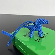 Bottega Veneta Dog Charm Blue Size 8x7x2cm - 2