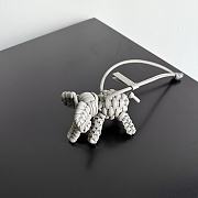 Bottega Veneta Elephant Charm Grey Size 7x10x6cm - 5