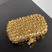 Bottega Veneta Gold Knot Minaudiere Gold Clutch 20x6x12CM - 3