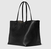 Gucci Totissima Shopper Black Grained Leather Size 30(50)x27x23CM - 5