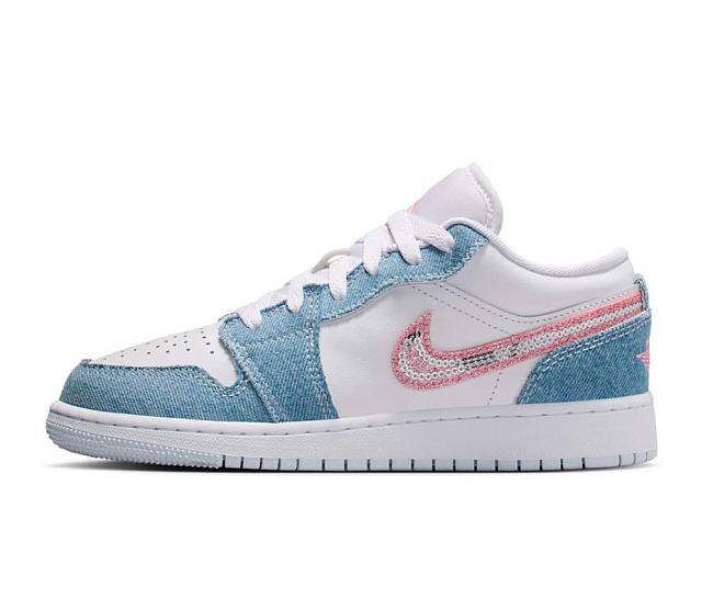 Air Jordan 1 Low SE Denim Sequin HQ2001-400 - 1
