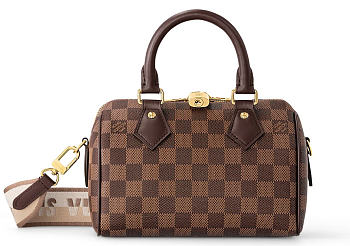 LV Speedy Bandoulière 20 Bag Damier Ebene Size 20.5x13.5x12cm