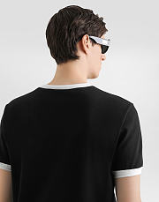 Dolce Gabban T-shirt with Flock Print Black - 2