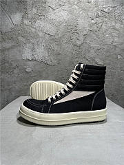 Rick Owens DRKSHDW Vintage Black Canvas High Top Sneakers - 4