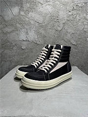 Rick Owens DRKSHDW Vintage Black Canvas High Top Sneakers - 3