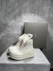 Rick Owens Mega Bumper Geobasket High Patent White - 1