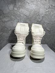 Rick Owens Mega Bumper Geobasket High Patent White - 5