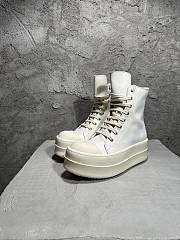 Rick Owens Mega Bumper High-top Patent White - 6