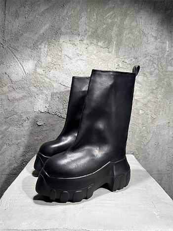 Rick Owens Mega Tractor Leather ankle Boots Black