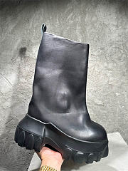 Rick Owens Mega Tractor Leather ankle Boots Black - 3