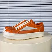 Rick Owens Panelled Leather Sneakers Orange - 1