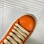 Rick Owens Panelled Leather Sneakers Orange - 2