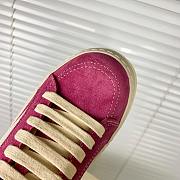 Rick Owens Panelled Velvet Sneakers Pink - 2