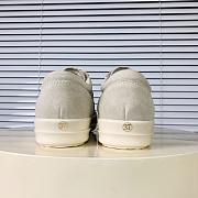 Rick Owens Panelled Velvet Sneakers Beige - 3