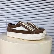 Rick Owens Panelled Velvet Sneakers Brown - 4