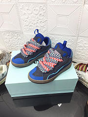 Lanvin Curb Lace-up Sneakers Blue - 1