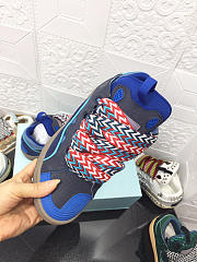 Lanvin Curb Lace-up Sneakers Blue - 4