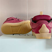 Lanvin Curb Lace-up Sneakers Burgundy - 6