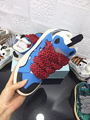 Lanvin Curb Lace-up Sneakers Blue Red - 4